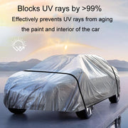 Car PE Film Water-resistant And Dustproof Four Seasons Universal Coat Cover, Size: XL(Silver Gray)