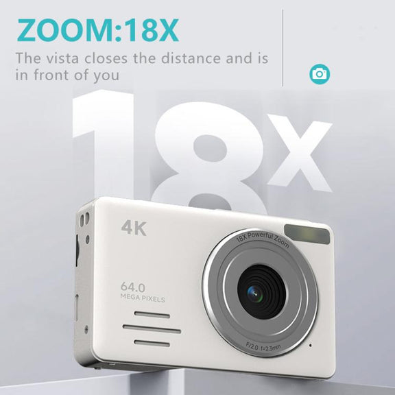 Anytek S7 4K HD Digital Camera Self-Timer Travel Camera Student Kids Card Camera(Black)