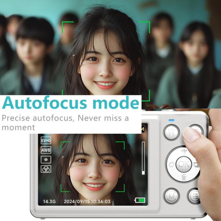 Anytek S7 4K HD Digital Camera Self-Timer Travel Camera Student Kids Card Camera(Black)