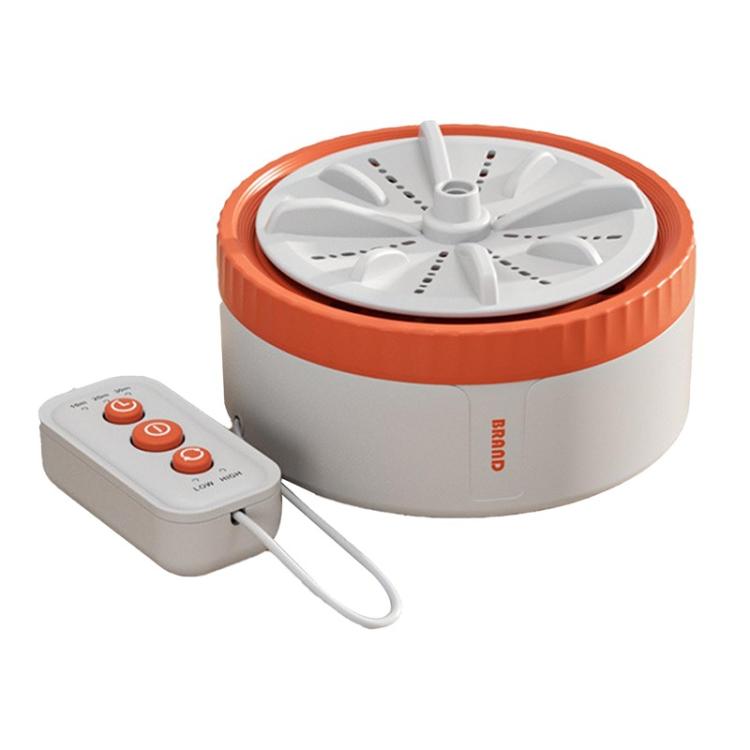Mini Portable Underwear Socks Turbine Washing Machine, Color: Orange Three-speed Timing