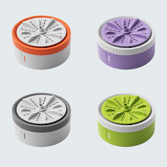 Mini Portable Underwear Socks Turbine Washing Machine, Color: Orange Three-speed Timing