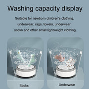 Mini Portable Underwear Socks Turbine Washing Machine, Color: Orange Three-speed Timing