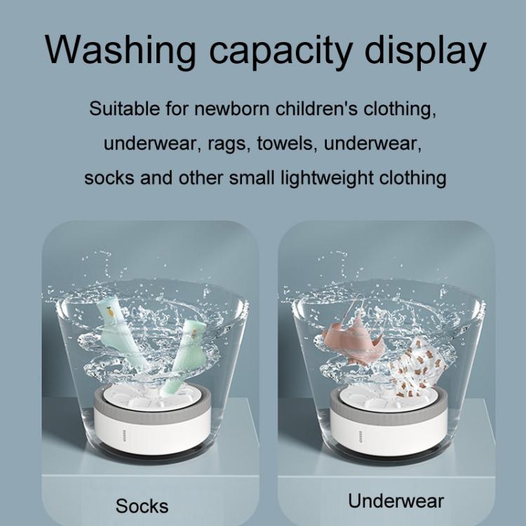 Mini Portable Underwear Socks Turbine Washing Machine, Color: Green Three-speed Timing