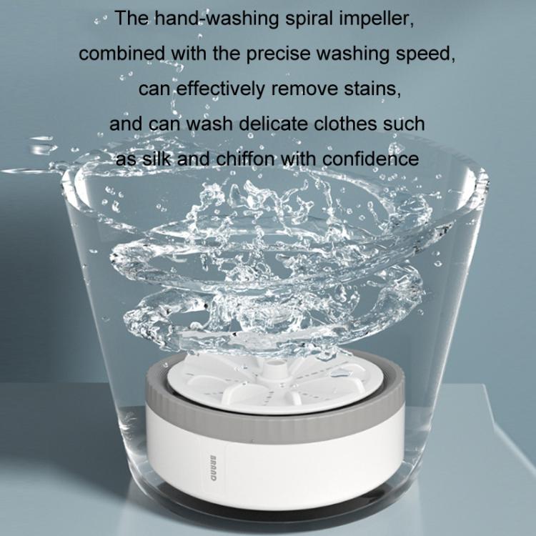 Mini Portable Underwear Socks Turbine Washing Machine, Color: Orange Three-speed Timing