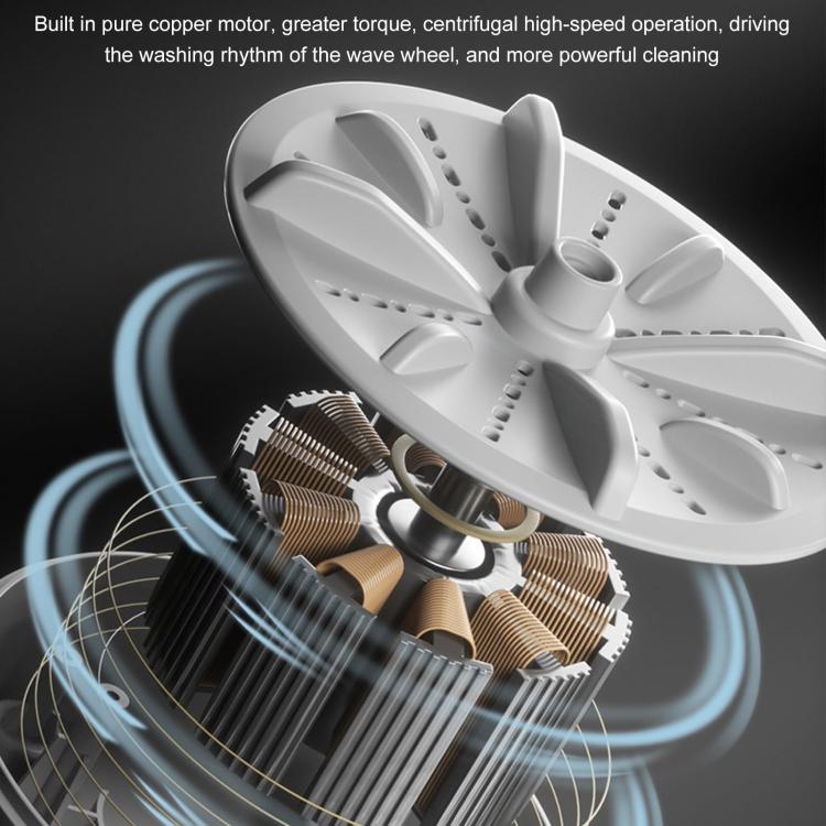 Mini Portable Underwear Socks Turbine Washing Machine, Color: Orange Three-speed Timing