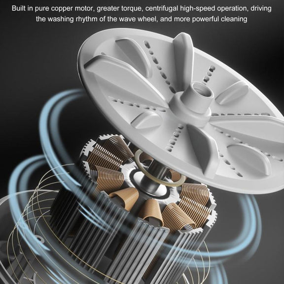 Mini Portable Underwear Socks Turbine Washing Machine, Color: Orange Three-speed Timing