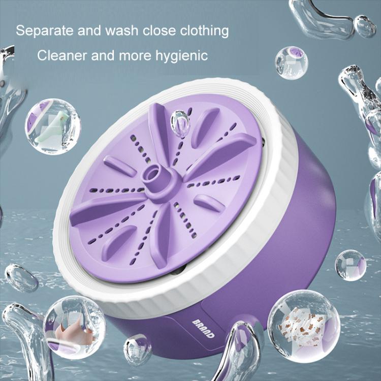 Mini Portable Underwear Socks Turbine Washing Machine, Color: Orange Standard