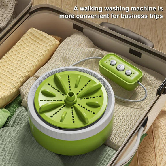 Mini Portable Underwear Socks Turbine Washing Machine, Color: Orange Three-speed Timing