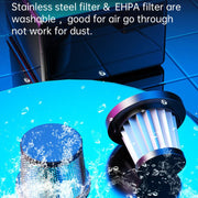 V8 Car Mini Portable Powerful Suction LED Flashing Warning Light Outdoor Lighting Vacuum Cleaner