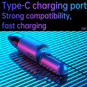 V8 Car Mini Portable Powerful Suction LED Flashing Warning Light Outdoor Lighting Vacuum Cleaner