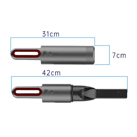 V8 Car Mini Portable Powerful Suction LED Flashing Warning Light Outdoor Lighting Vacuum Cleaner