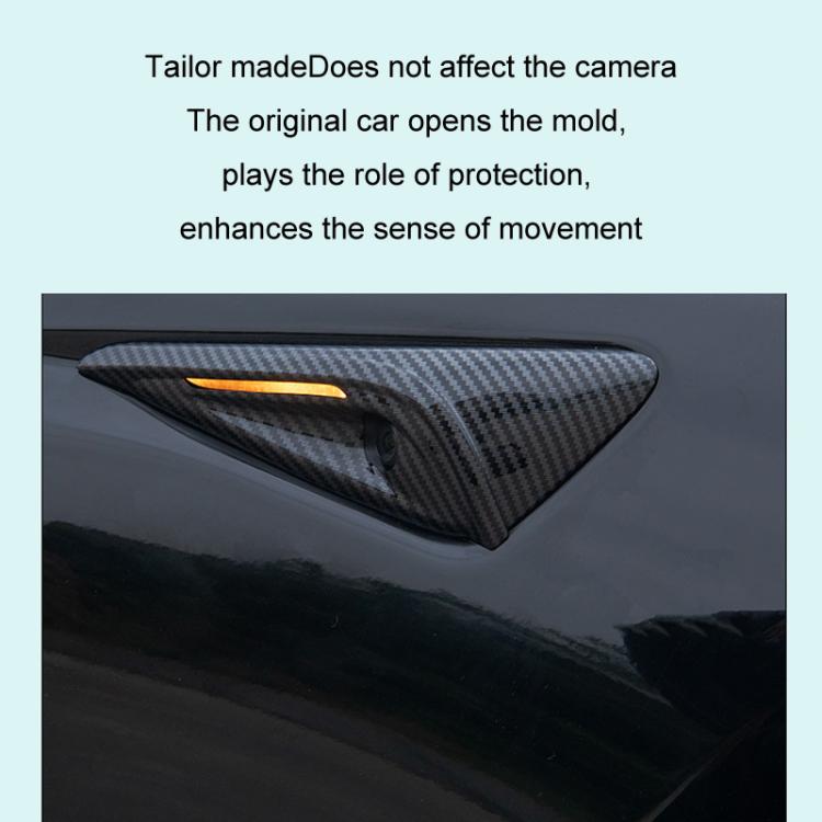For Tesla 2024 Model 3 Fenders Side Labels Camera Cover Stickers, Color: Bright Red
