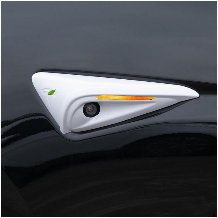 For Tesla 2024 Model 3 Fenders Side Labels Camera Cover Stickers, Color: Bright Red