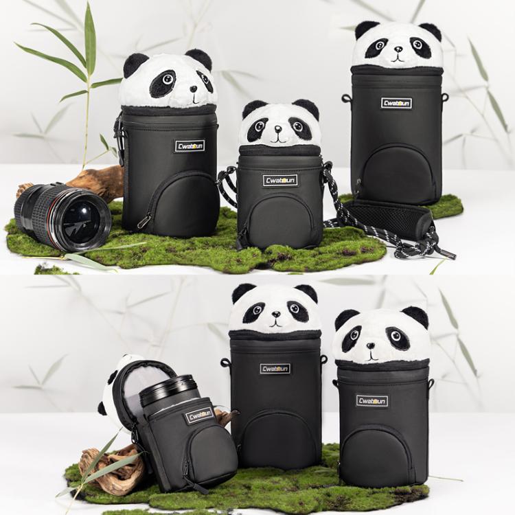 Cwatcun D162 Small Camera Lens Cylinder Cartoon Panda Camera Lens Protective Cover