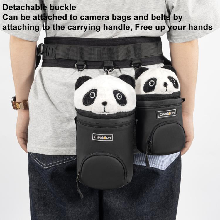 Cwatcun D162 Small Camera Lens Cylinder Cartoon Panda Camera Lens Protective Cover