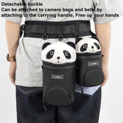 Cwatcun D162 Small Camera Lens Cylinder Cartoon Panda Camera Lens Protective Cover