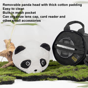 Cwatcun D162 Small Camera Lens Cylinder Cartoon Panda Camera Lens Protective Cover