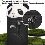 Cwatcun D162 Medium Camera Lens Cylinder Cartoon Panda Camera Lens Protective Cover