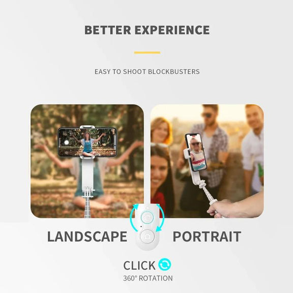L09 Mini Handheld Folding Anti-shake Stabilizer Bluetooth Beauty Fill Light Selfie Stick(White)