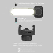 L09 Mini Handheld Folding Anti-shake Stabilizer Bluetooth Beauty Fill Light Selfie Stick(White)