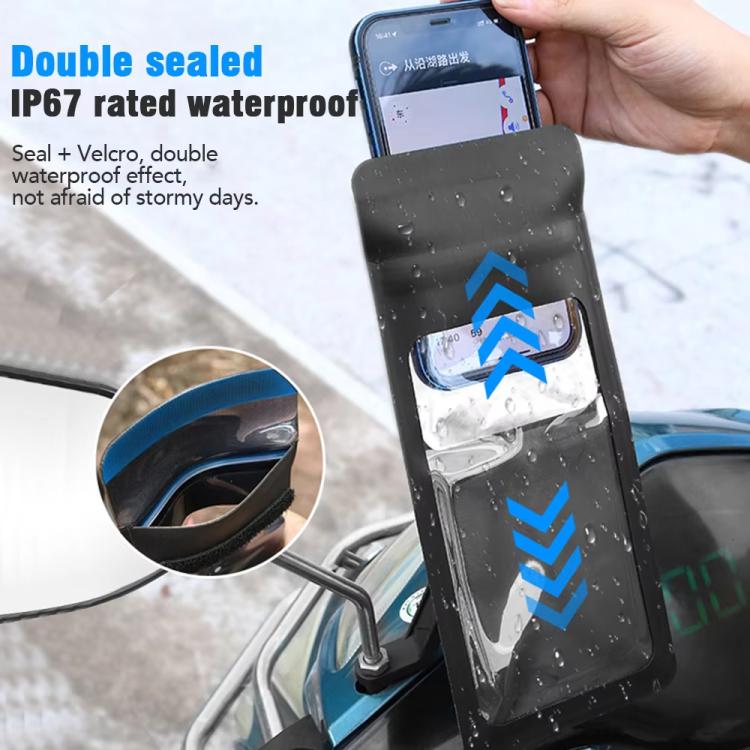 Bicycle Water-resistant Phone Bag Mount Stand 360 Degree Rotation Motorcycle Bike Cellphone Holder, Spec: Handlebar Model