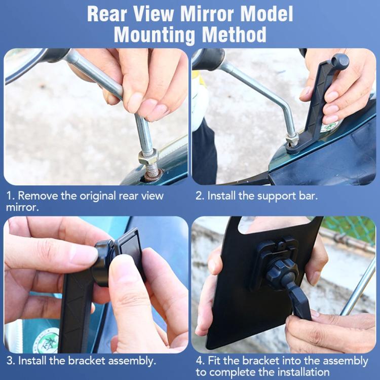Bicycle Water-resistant Phone Bag Mount Stand 360 Degree Rotation Motorcycle Bike Cellphone Holder, Spec: Handlebar Model