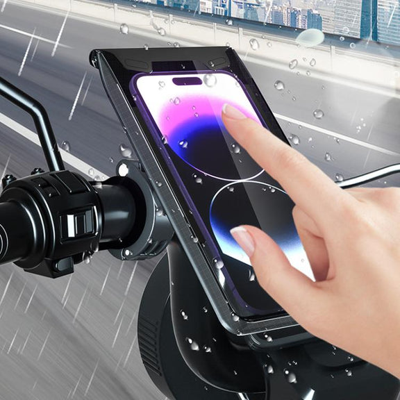 Bicycle Holder Water-resistant Pouch Bag Bike Motorcycle Handlebar Mirror Phone Stand Mount, Size: L