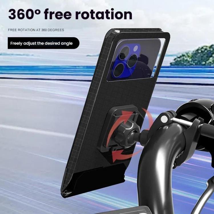 Bicycle Holder Water-resistant Pouch Bag Bike Motorcycle Handlebar Mirror Phone Stand Mount, Size: L