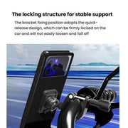 Bicycle Holder Water-resistant Pouch Bag Bike Motorcycle Handlebar Mirror Phone Stand Mount, Size: L