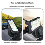 Bicycle Holder Water-resistant Pouch Bag Bike Motorcycle Handlebar Mirror Phone Stand Mount, Size: L