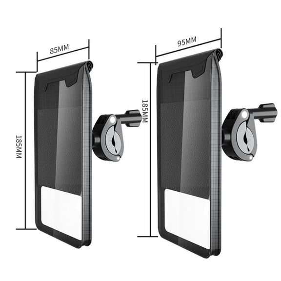 Bicycle Holder Water-resistant Pouch Bag Bike Motorcycle Handlebar Mirror Phone Stand Mount, Size: L