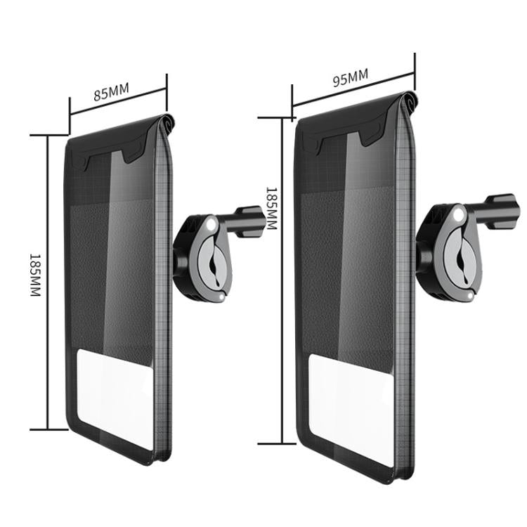 Bicycle Holder Water-resistant Pouch Bag Bike Motorcycle Handlebar Mirror Phone Stand Mount, Size: L