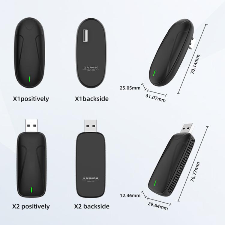 Original Carplay Wired To Wireless Box Adapter Car Connect Android Box, Model: MINI SE X1AIR Black
