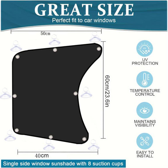 2pcs Car Sun Protection Heat Insulation Sunshade Front Side Curtains