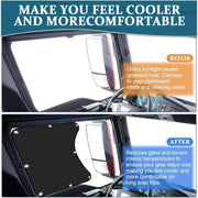 2pcs Car Sun Protection Heat Insulation Sunshade Front Side Curtains