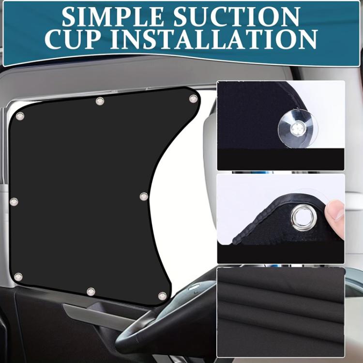 2pcs Car Sun Protection Heat Insulation Sunshade Front Side Curtains