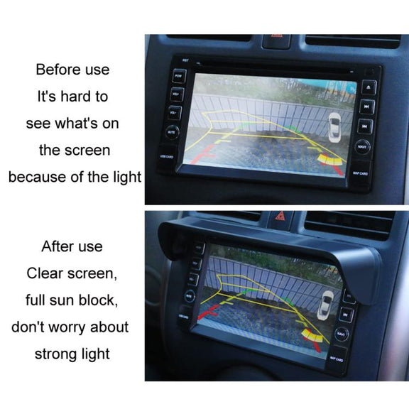 Car Navigation Display Universal Sun Visor, Size: Carbon Pattern S