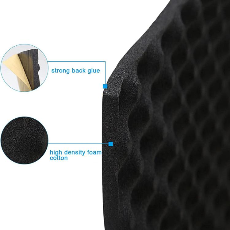 200x50x2cm Car Rubber Plastic Self-adhesive Wave Crest Shockproof Sound-absorbing Cotton