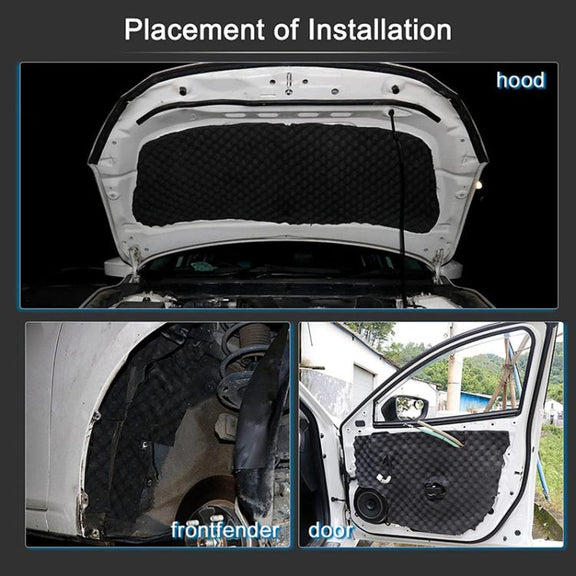 200x50x2cm Car Rubber Plastic Self-adhesive Wave Crest Shockproof Sound-absorbing Cotton