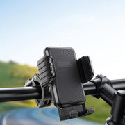 Bicycle Motorcycle Shock Absorption Mobile Phone Holder Gravity Navigation Mount(Black)