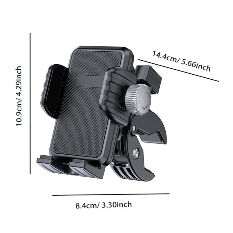 Bicycle Motorcycle Shock Absorption Mobile Phone Holder Gravity Navigation Mount(Blue)