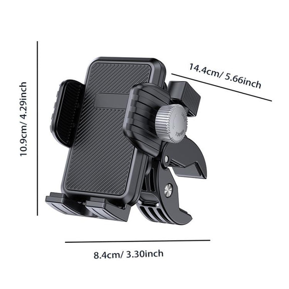 Bicycle Motorcycle Shock Absorption Mobile Phone Holder Gravity Navigation Mount(Red)