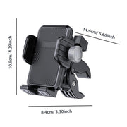Bicycle Motorcycle Shock Absorption Mobile Phone Holder Gravity Navigation Mount(Black)