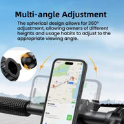 Bicycle Motorcycle Snap-On Mobile Phone Holder With Magnetic Ring(QL-10 Black)