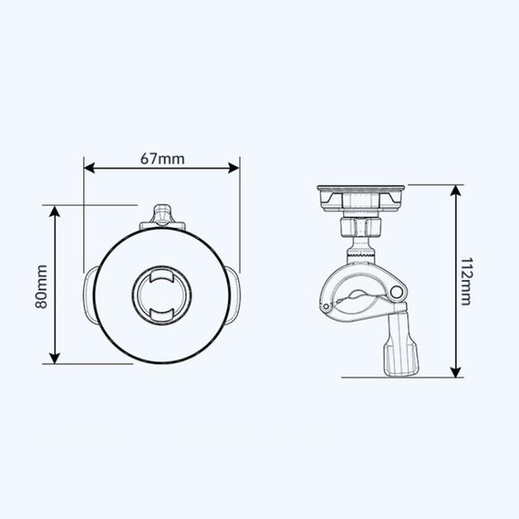 Bicycle Motorcycle Snap-On Mobile Phone Holder With Magnetic Ring(QL-10 Black)