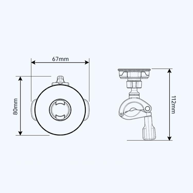 Bicycle Motorcycle Snap-On Mobile Phone Holder With Magnetic Ring(QL-10 Black)