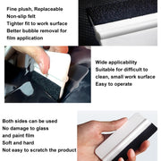 5pcs With Felt Car Film Tool Anti-scratch Small Scraper(White)