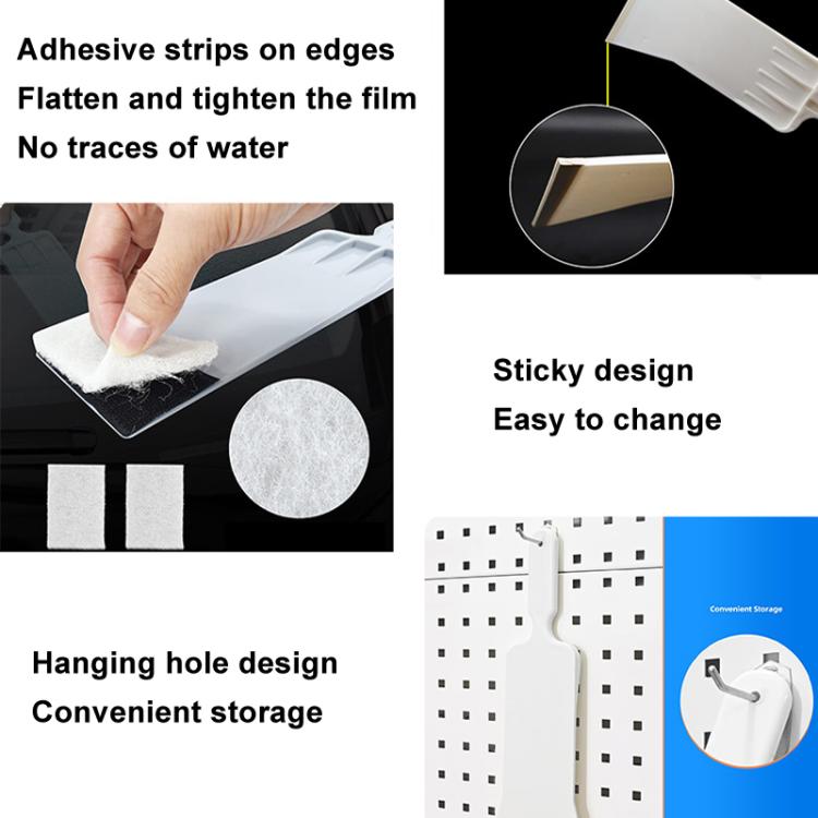 Straight Car Film Tools Long Plastic Film Scraper Front Rear Extended Scraper