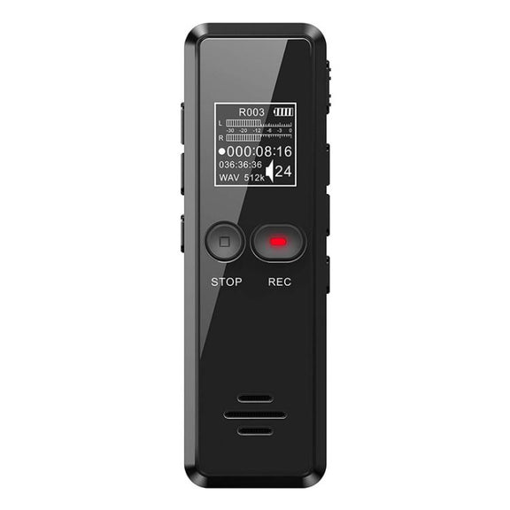 8GB 0.9-inch LCD Screen Interview Mini HD Recorder USB Charging MP3 Player