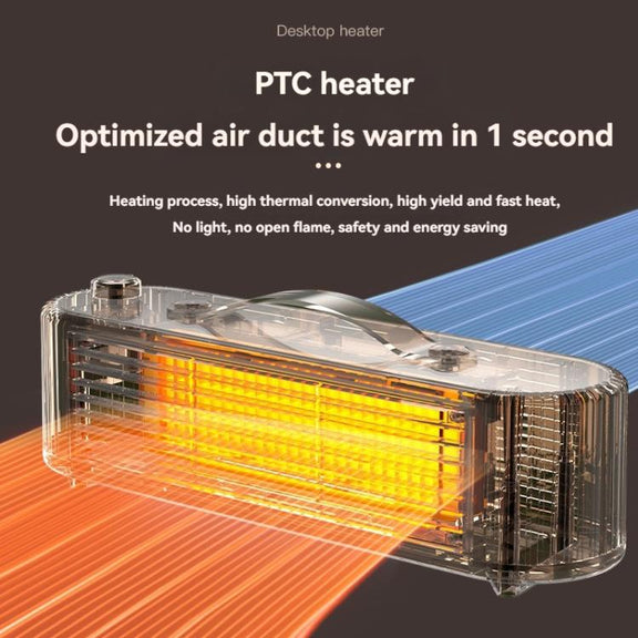 FS007 800W Home Desktop Heater Large Area PTC Heating Device, Spec: AU Plug(Green)